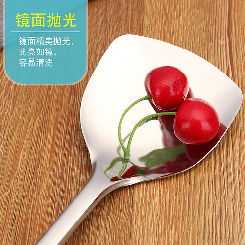 Stainless steel thickened non-magnetic spatula slotted spoon kitchen set large slotted spoon stir-fry spatula cooking soup spoon wholesale