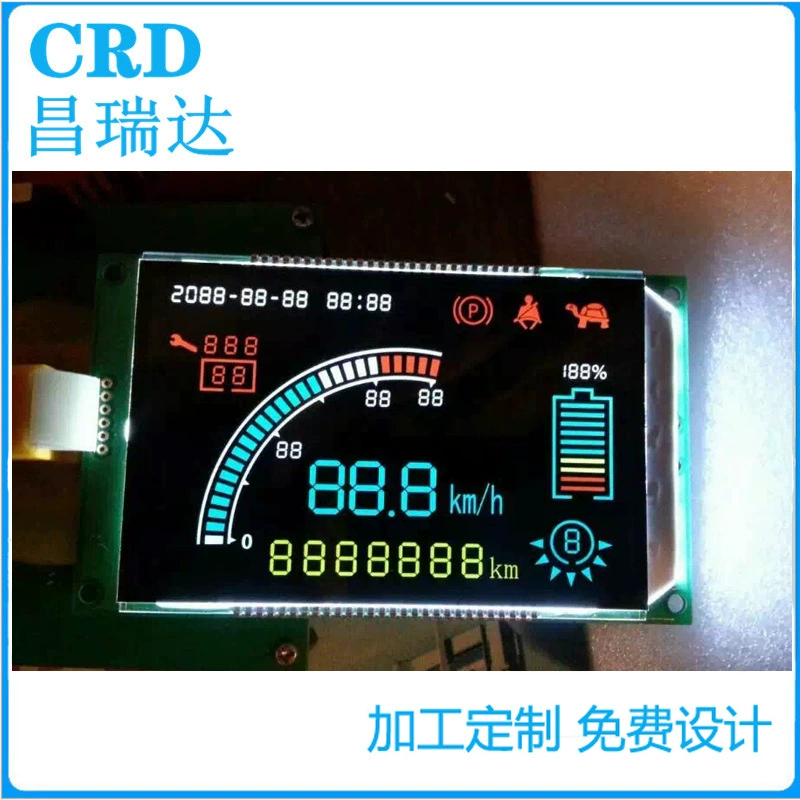 Сегментированный LCD-дисплей (CRD), настраиваемый, варианты STN/VA