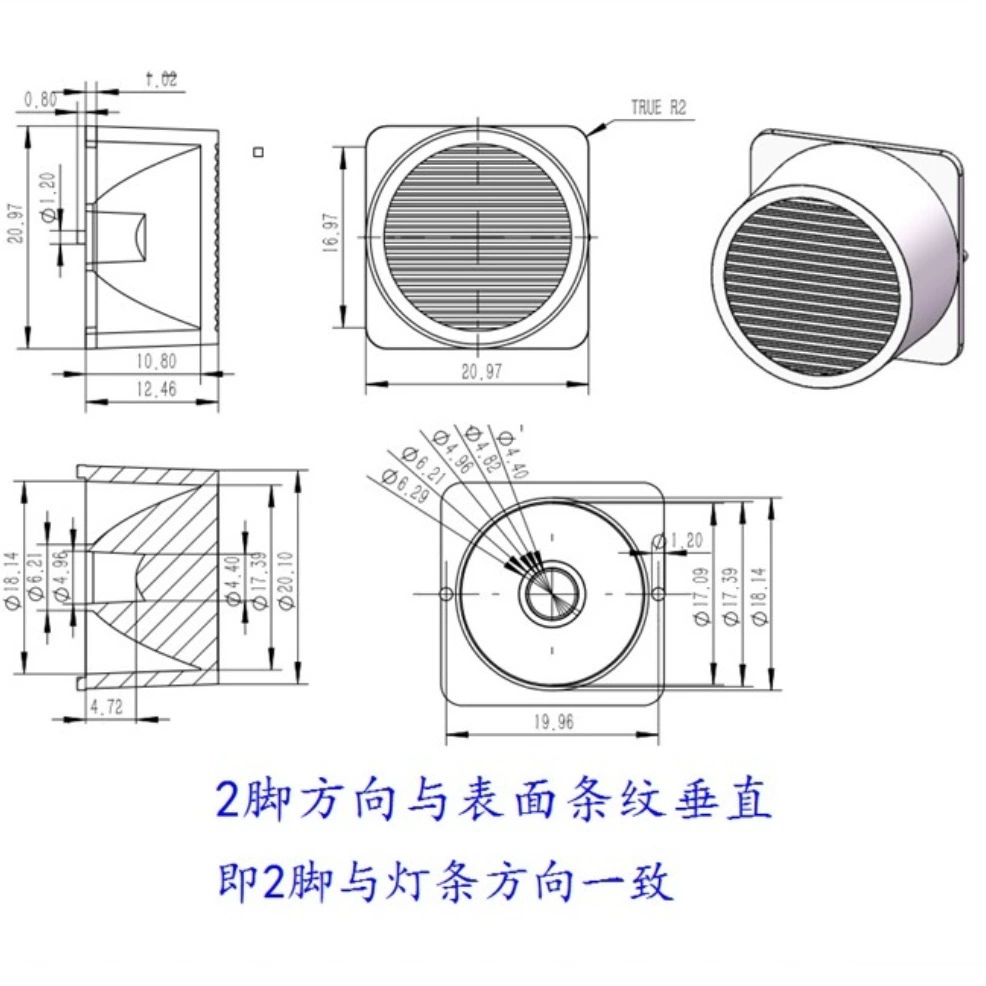 Light box lens Side light strip lens 3535 lamp bead lens 3030 lamp bead lens 10x60 degree lens