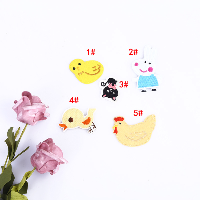 可爱卡通布贴小鸟动物组合衣服刺绣补丁贴装饰贴花服装辅料批发