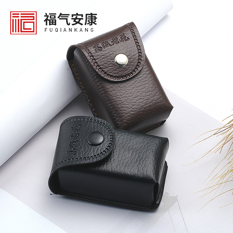 New brown leather folding glasses box leather reading glasses box folding glasses box wholesale supply