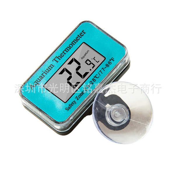 (2개) 수족관 온도계 물고기 액정 물 온도계 열대어 전자 수온 계기 물고기 탱크 수족관 온도 측정