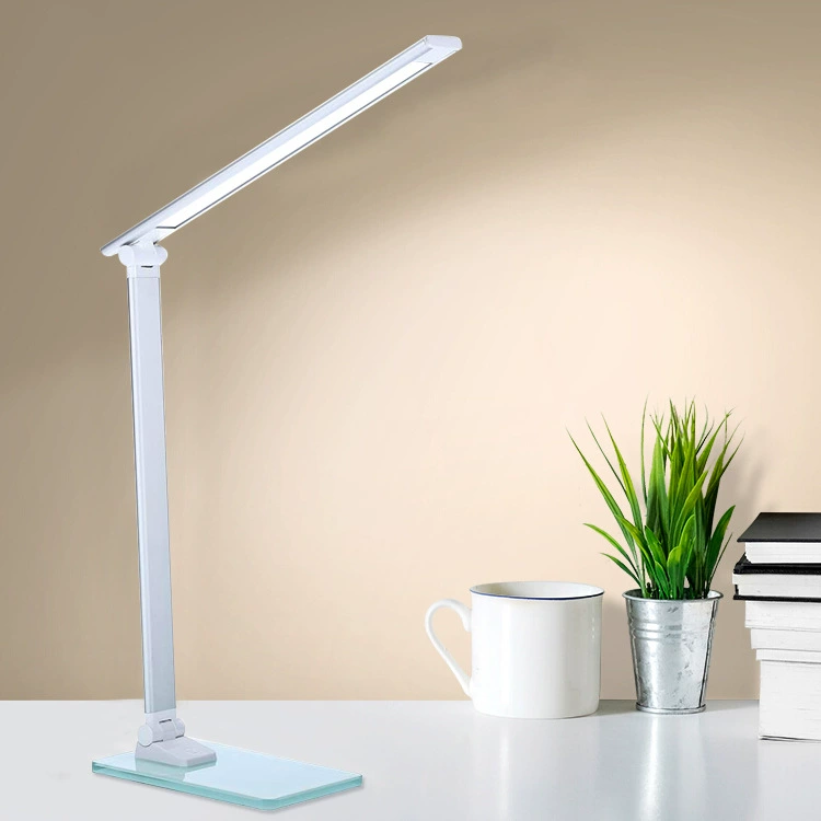 LED стекло металл чтение, сенсорная настольная лампа, световая лента, универсальный ночник