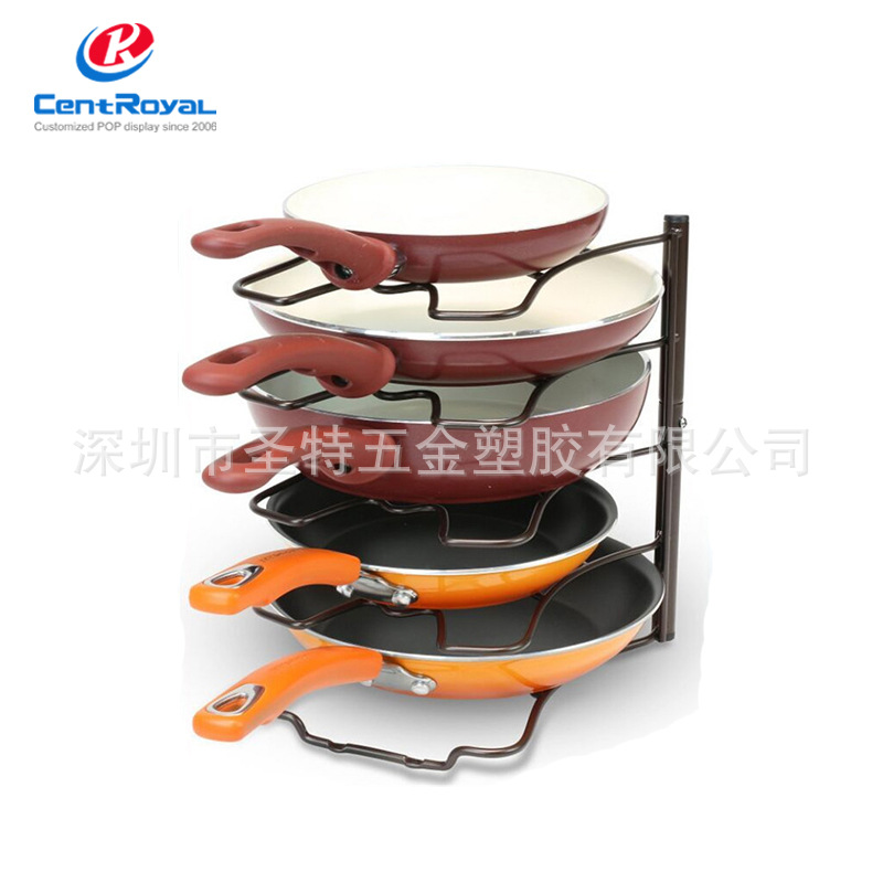披萨碟子架 平底锅金属展示架 不锈钢/铁架电镀加工