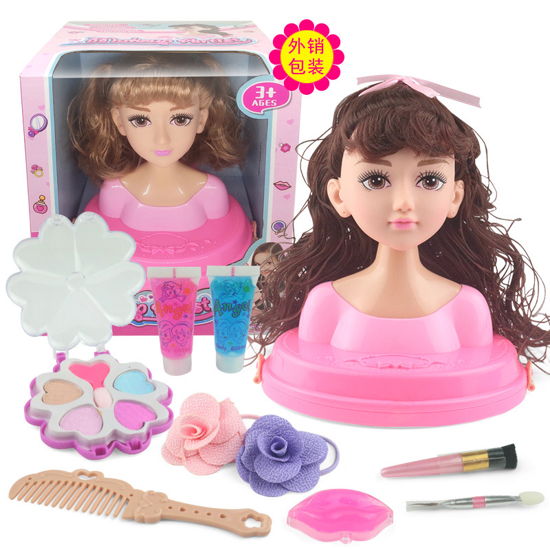 Pelo Barby muñeca traje caja de regalo niña juguete simulación transfronteriza maquillaje de medio cuerpo princesa muñeca