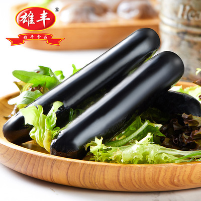 雄丰烤肠墨鱼肠500g墨斗鱼香肠黑色烧烤肉肠热狗烤肠烧烤肠批发