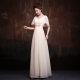Bridesmaid's Dress plus size 2024 New European and American Banquet Skinny Annual Performance Host Evening Dress dress Spring