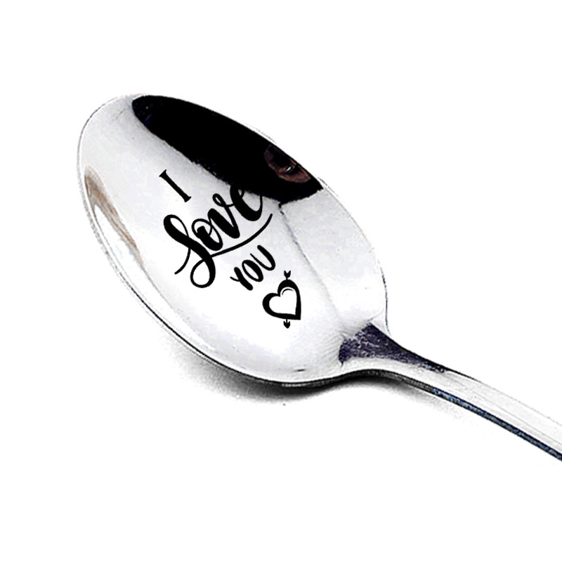 Wedding anniversary gift Valentine's Day gift stainless steel long handle spoon spoon spoon household supplies wholesale