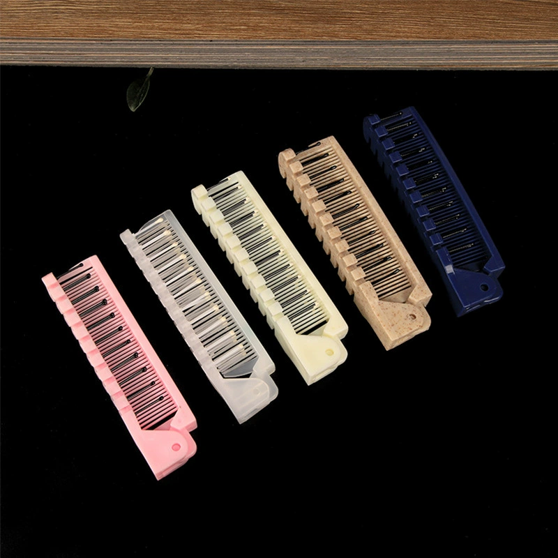 Гостиничные принадлежности расческа цветная односторонняя портативная дорожная одноразовая Складная расческа парикмахерская расческа