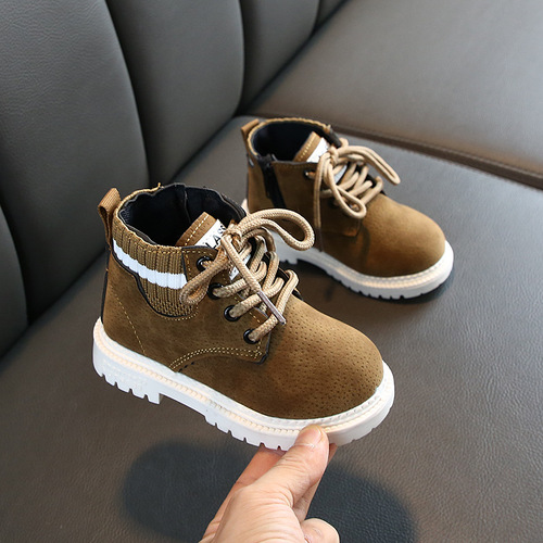 Girls' boots, children's Martin boots,  autumn and winter new British fashion, boys' short boots, baby shoes, drop shipping