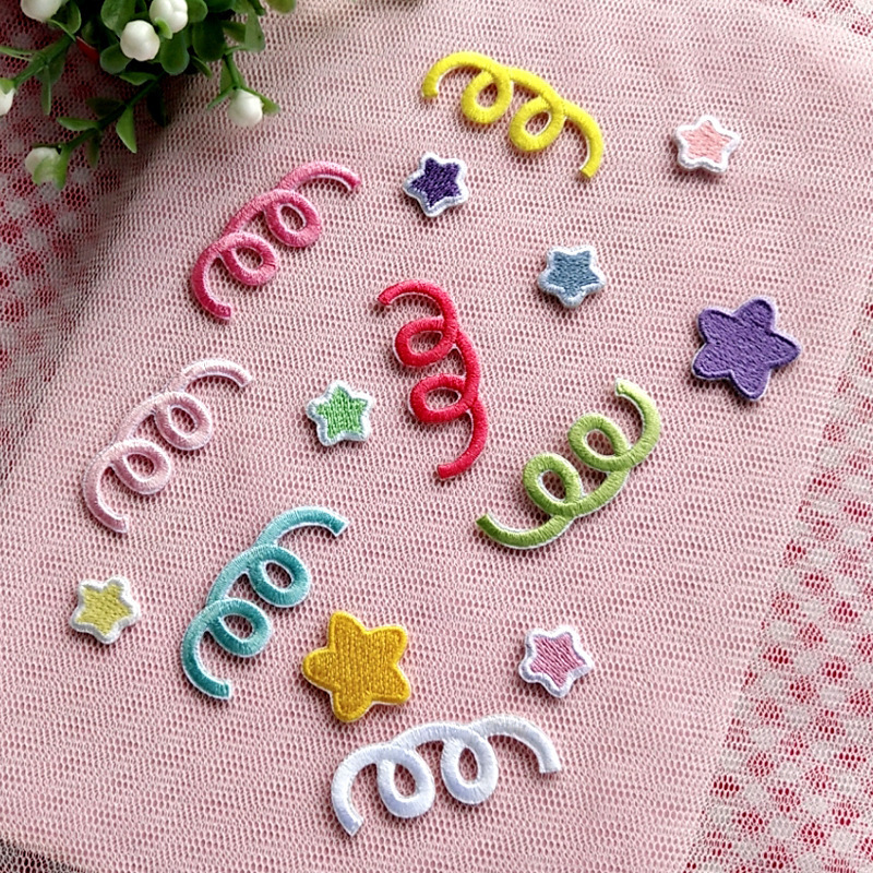 Spot Cute Small Spring Cloth Patch Star Embroider Patch Patch Mini Decorative Clothing Computer Embroidered Seal Badge