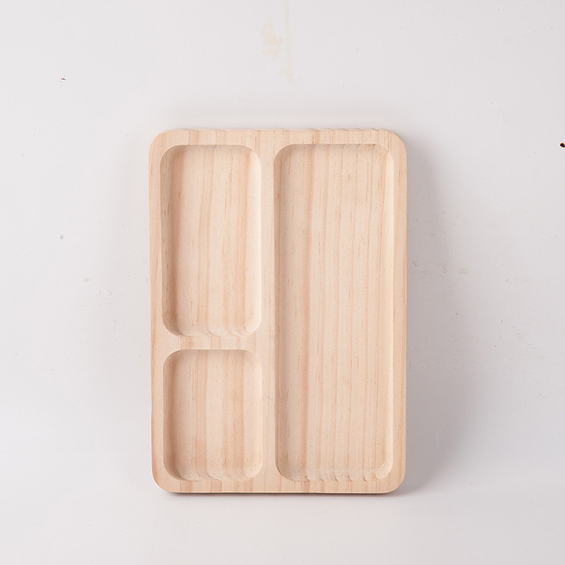 Bandeja de madera de estilo japonés rectangular hogar pan placa creativa bandeja de frutas placa de la torta placa de madera maciza