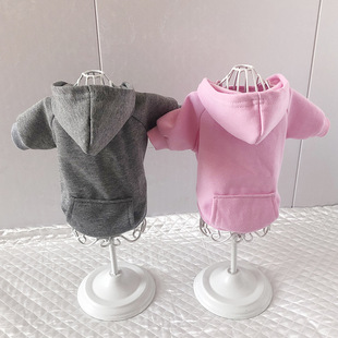 Pet clothes autumn and winter two-legged clothes pocket sweater dog clothes velvet puppy cat clothes pet supplies dog clothes