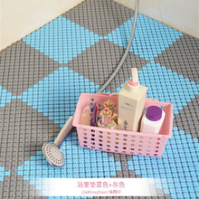 家用自由拼接浴室防滑垫卫生间拼接地垫洗手间隔水脚垫镂空防摔