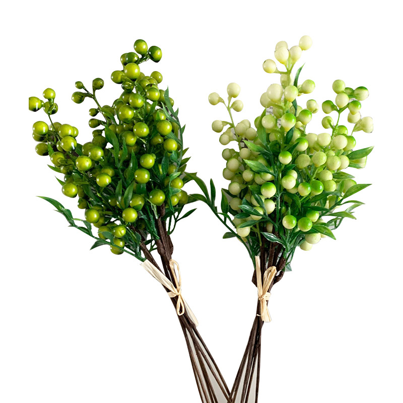 En stock suministro de alto grado de espuma de flores falsas fruta Lovesick Bean Home Design coincidencia arreglo floral Comercio exterior simulación de frutas al por mayor