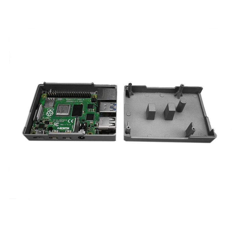 Raspberry Pi 4 - поколение 4B корпус из металла алюминиевый сплав, коробка, кулеры, встроенная система охлаждения, снижено потребление