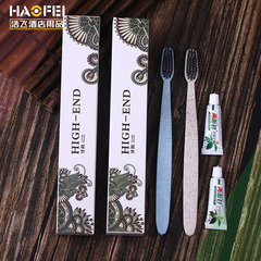 Factory Direct Sales of Hotel Disposable Items: Hotel Bathroom Disposable Straw Toothbrush Set of Two