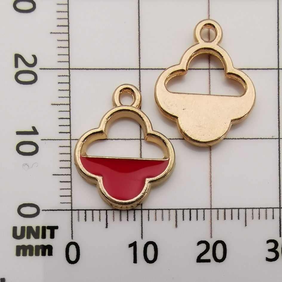 Accesorios de la joyeria bricolaje gota aceite aleación pequeño colgante flor gota aceite colgante marcador colgante collar pulsera colgante