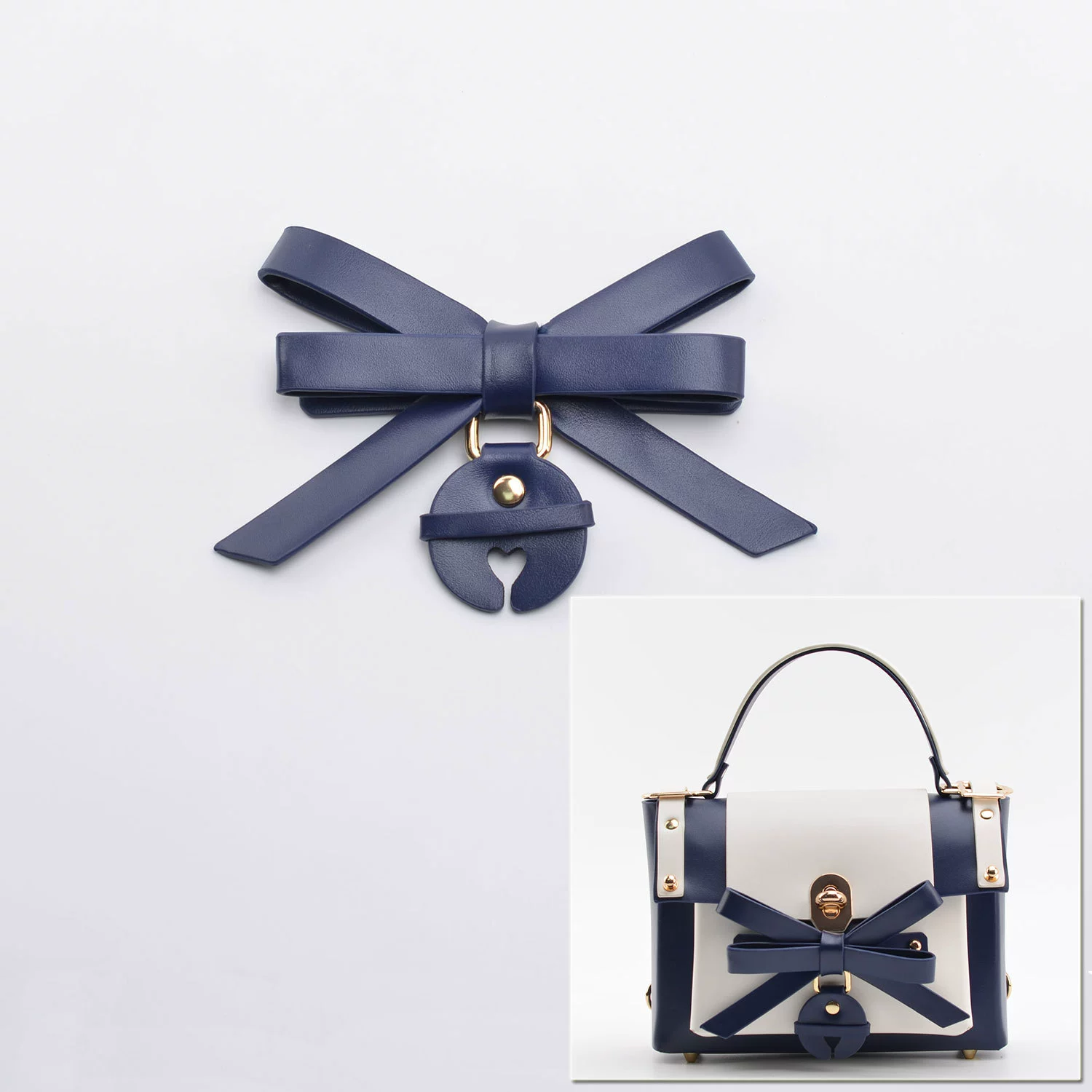 Портативная кожаная сумка через плечо с бантом, рюкзак, корейский стиль