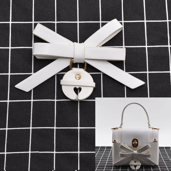 With bow, white