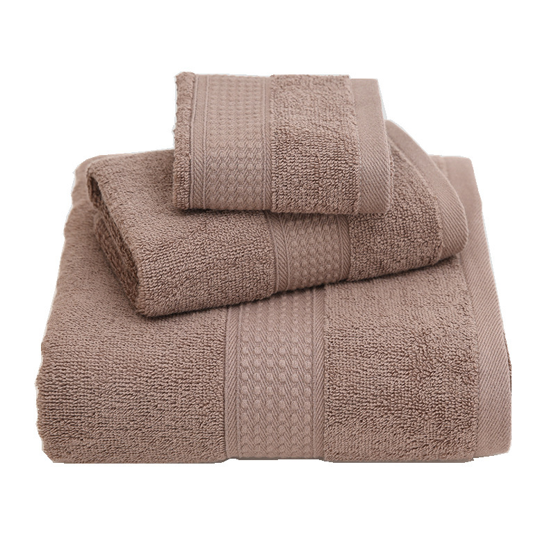 Dropshipping 12-Color Xinjiang Long-Staple Cotton Square Hair Bath Set Combed Yarn Pure Cotton Towel Bath Towel Combination Pack
