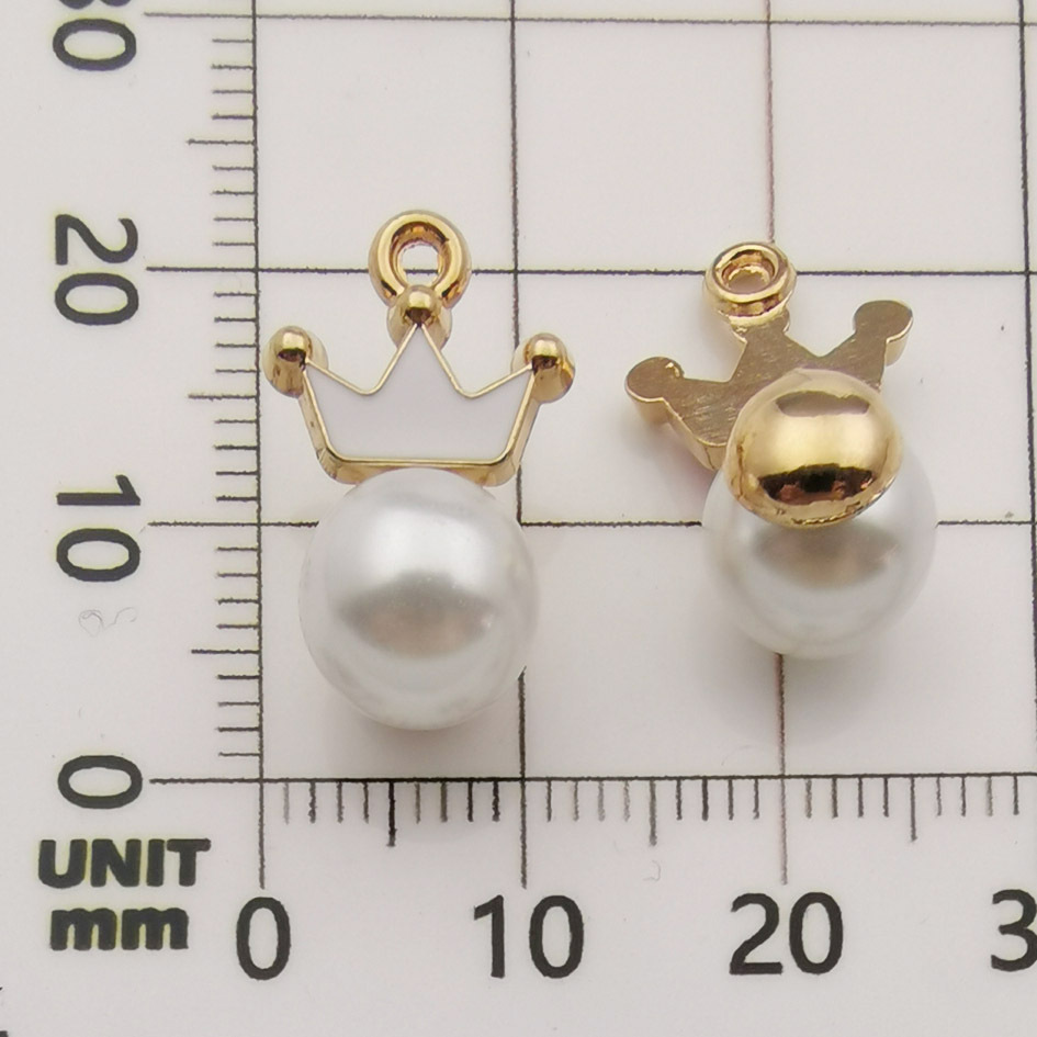 1 cuenta de corona blanca 11x18.5-1.1g-11005