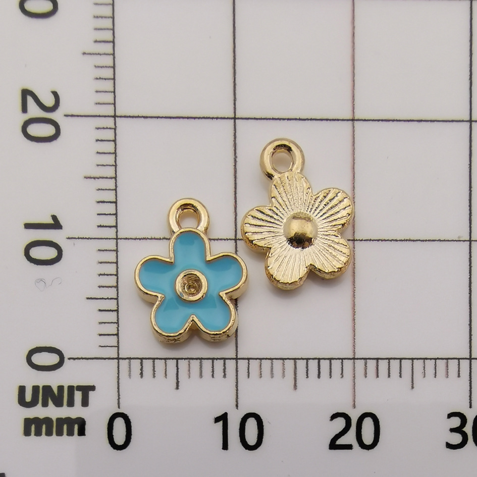 1 flor de aceite de gota azul lago 10x13-0.5g-11021