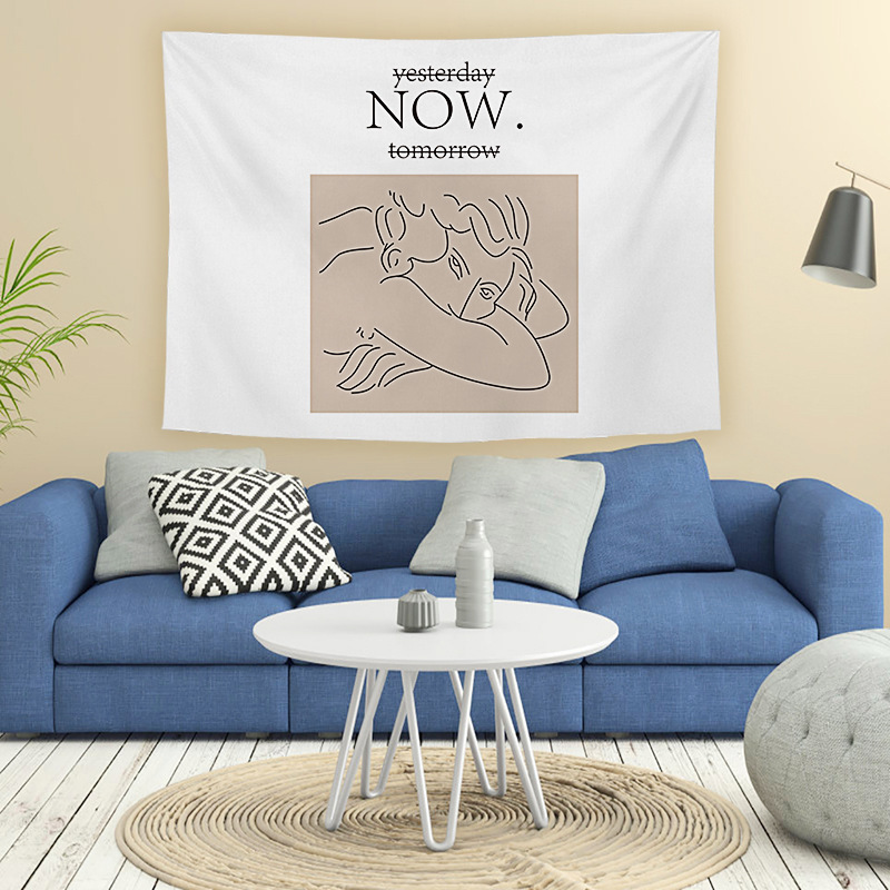 Background Cloth ins Hanging Cloth Tapestry Photo to Picture Bedroom Bedside Wall Cloth Painting Internet Celebrity Pattern Wall Dormitory Decoration