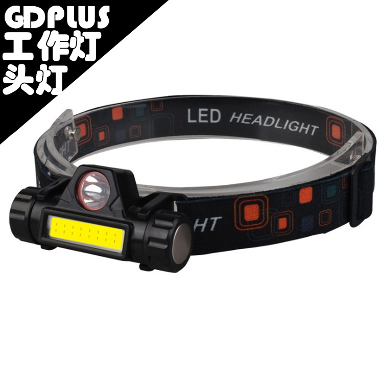 Linterna frontal LED recargable – Impermeable, con imán, ideal para camping y pesca