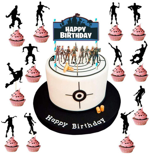 Amazon Boy Game Themed Party Decoration Fortnite Cake Topper Game Cake Decoration Topper