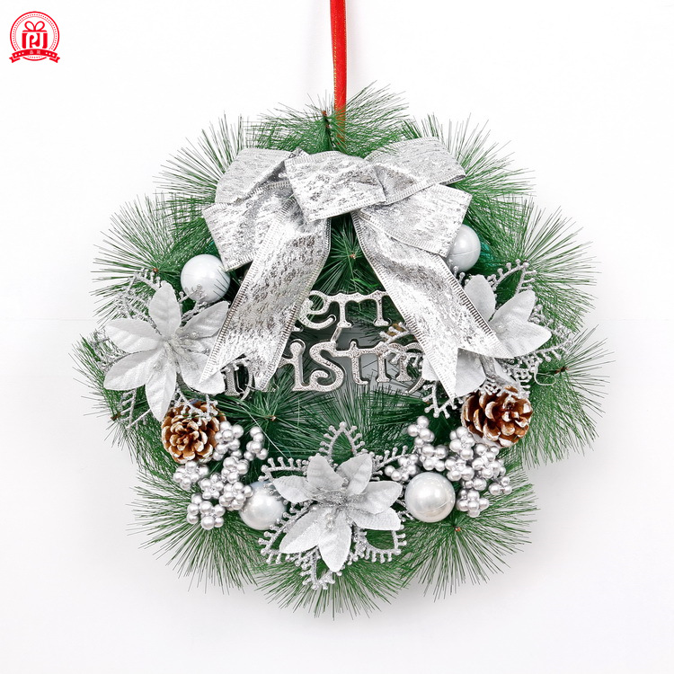 Guirnalda decorativa de Navidad 30cm/40cm/50cm puerta colgante Garland Holiday Mall Hotel tienda decoraciones de la ventana