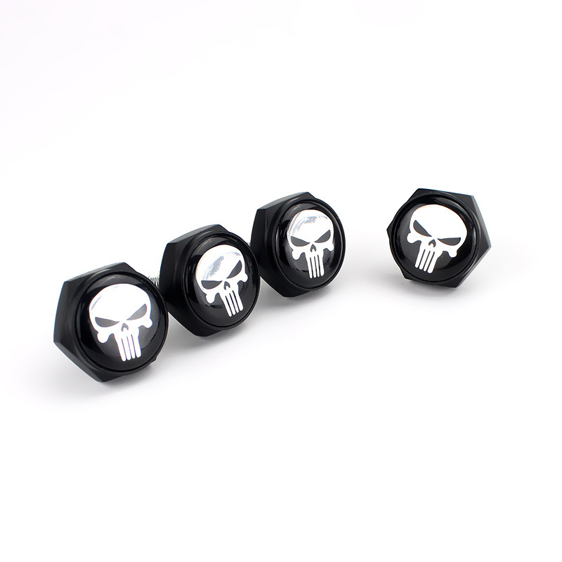 Personalized Aluminum Alloy Car and Motorcycle License Plate Screws Fixed Seal Car Logo License Plate Screws Carbon Fiber Modification