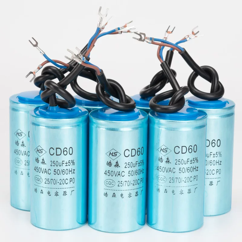 CD60 мотор запускается с алюминиевой корпусной конденсаторы 450В250ФУ 300ФУ конденсатор 450В