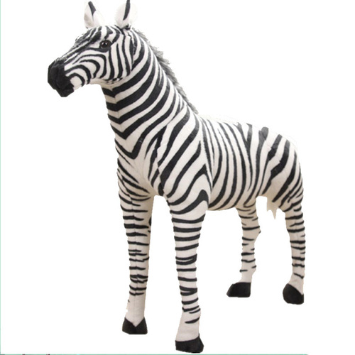Wholesale simulation station version zebra plush toy photography props home furnishings one generation release doll horse doll