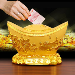 Factory direct sales gold ingot piggy bank to attract wealth and treasure piggy bank to make fortune all seasons living room home decoration ornaments