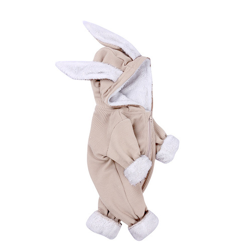 Scirocco Children's Clothing Dropshipping 2024 Spring Autumn and Winter New Product Rabbit Ears Pit Strips Baby One-piece Harness and Velvet Romper