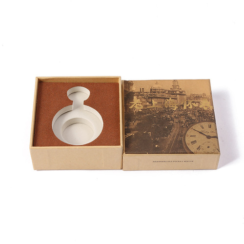 Amazon best-selling vintage Shanghai watch box with square design, two-piece watch box with lid and base, LOGO printed on the box