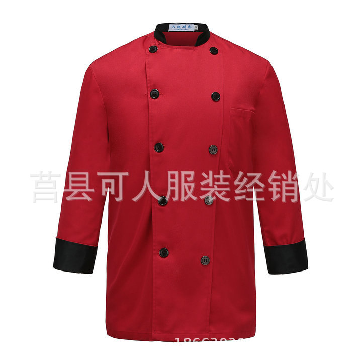 Venta al por mayor más tamaño chef ropa de manga larga de primavera y otoño Hotel ropa de cocina ropa de trabajo de cocina Chef ropa de trabajo ropa de invierno