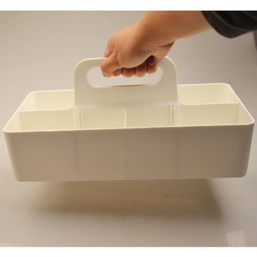 Plastic stackable compartment desk organizer portable storage box for miscellaneous stationery and office supplies