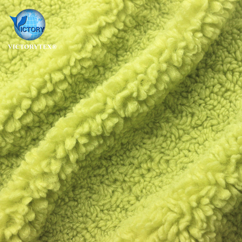 玩具家纺面料颗针织经编15mm颗粒羊羔绒PV长毛绒小麦穗绒布植绒布