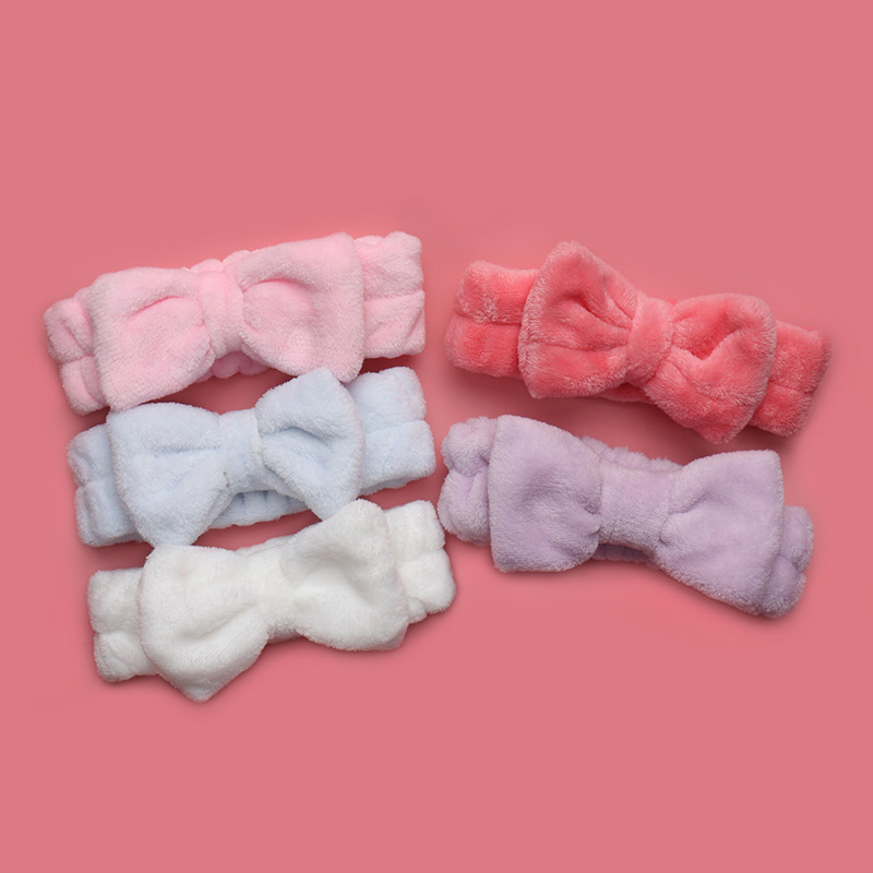 coral headband with bow for yoga