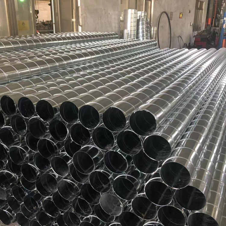 小口径Φ100mm镀锌风管 圆形螺旋风管排气风机弯头三通接头