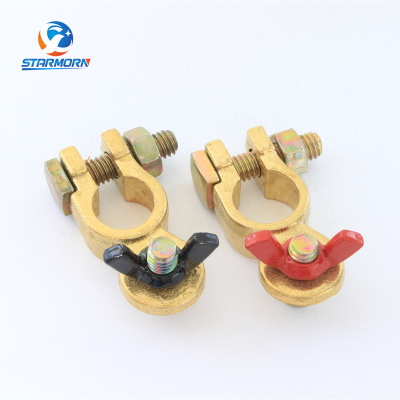 Venta directa de fábrica accesorios del coche batería pila terminal cableado de la batería tarjeta postal clip de batería de cobre puro