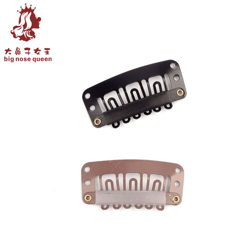 3.2cm Six-tooth Wig Extension Hair Clip BB Clip Metal Lacquer DIY Head Accessories Extension Clip Beret Clip