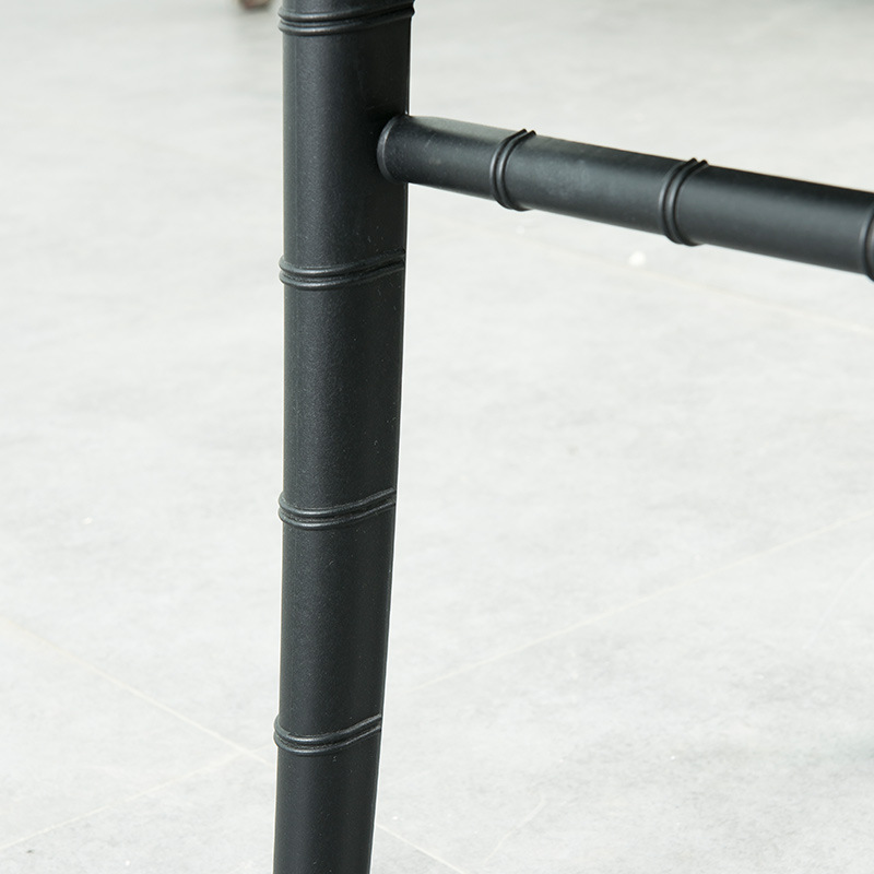 Silla nórdica de plástico PP con aspecto de bambú, silla tipo castillo, silla para bodas, hoteles, banquetes, negociaciones al aire libre, fabricante mayorista, moderna y ecológica.