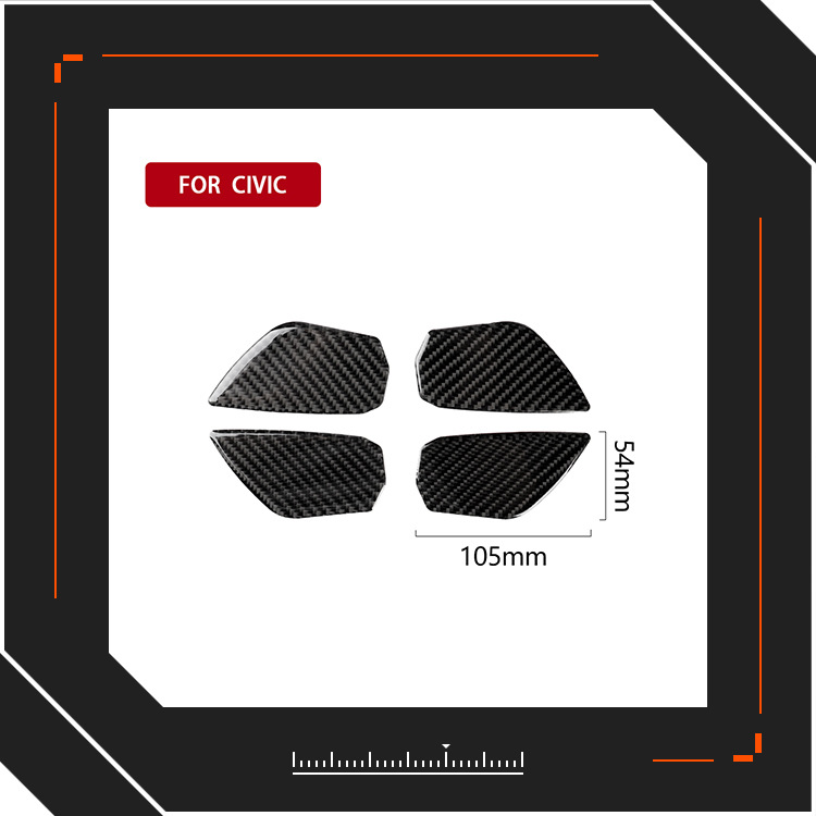 适用10十代思域Civic 内门腕贴片碳纤维贴框本田汽车内饰改装配件
