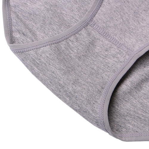 Solid color mid-rise cotton underwear for women Simple mid-rise large size women's underwear Pure cotton comfortable underwear for women wholesale