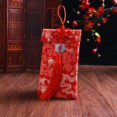 High-end brocade fabric, Chinese wedding, New Year's red envelope gift package, betrothal gift package, thousands of yuan and ten thousand yuan