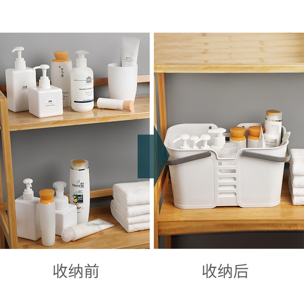 Plastic capacious storage basket for home use