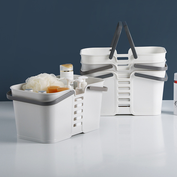Plastic capacious storage basket for home use